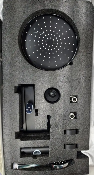 Приобрести душевая система vieir ergo 1550 мм, черный\хром v043562c