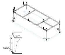 CEZARES Металлический каркас ECO 175х75 см, ECO-175-75-MF-R
