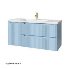 Caprigo Тумба с раковиной TERMIN-Smalty STRIPE 120 см, левая, голубая, эмаль