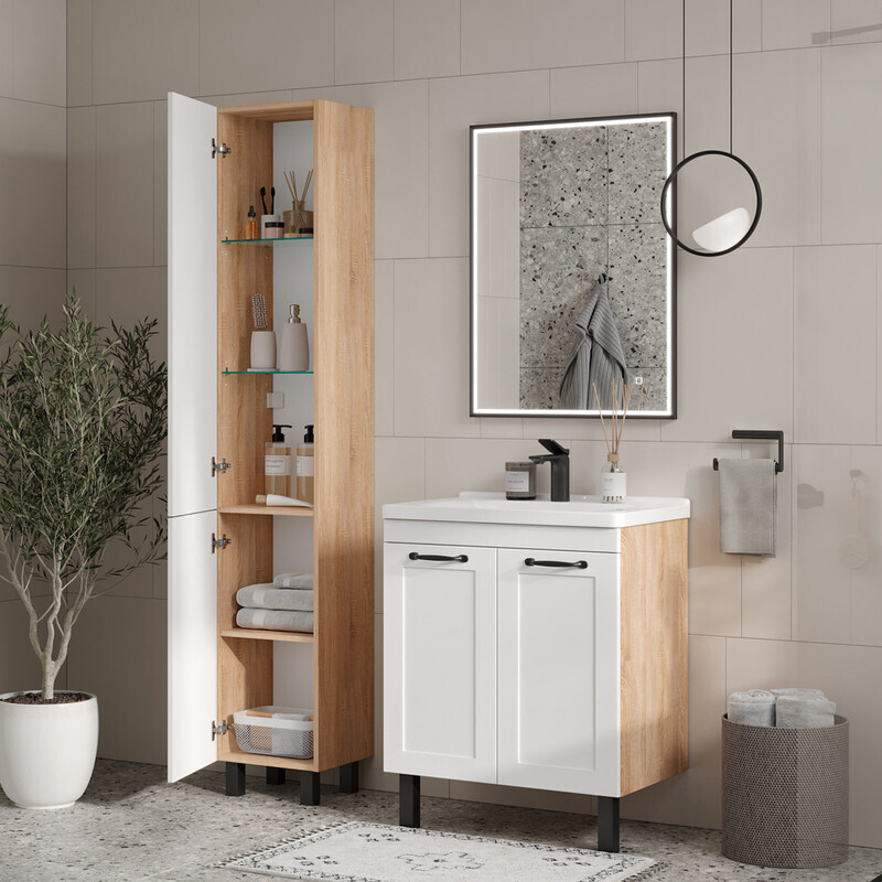 Приобрести equil пенал напольный lago 35 см, белый pnlago35-04