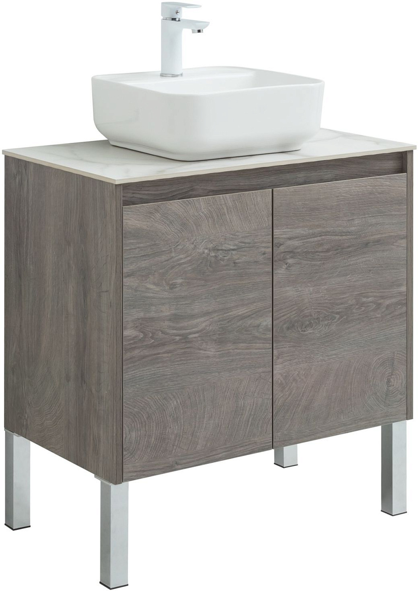 Приобрести aquanet тумба с раковиной nova lite 75 см,дуб рошелье (2 дверцы)