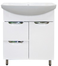 Loranto Тумба напольная с раковиной Стиль-70/2, 70х85 см, белая (CS00067860)