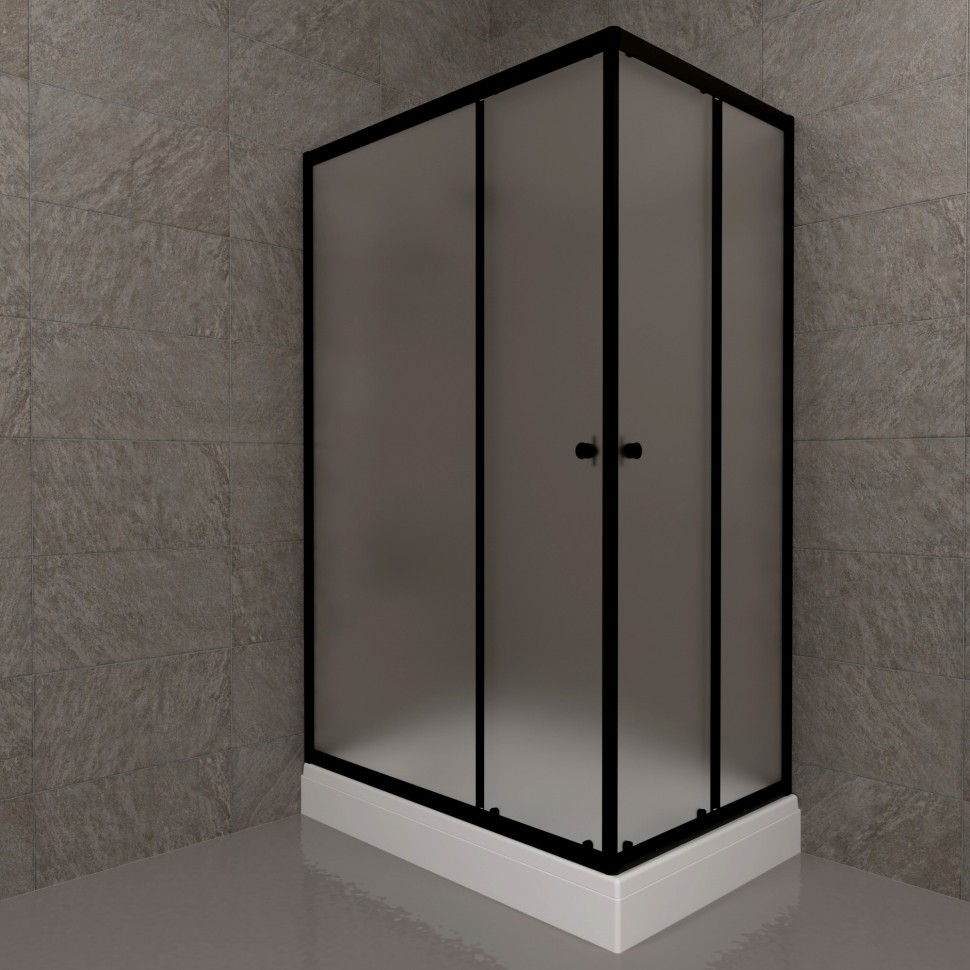 Приобрести triton душевое ограждение вента бв 120x80 см, черное щ0000054478