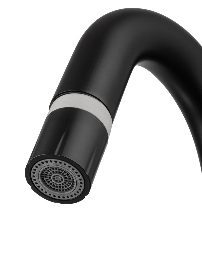 Приобрести смеситель для раковины с выдвижным изливом wonzon & woghand, черный матовый (ww-fe01l212-mb)