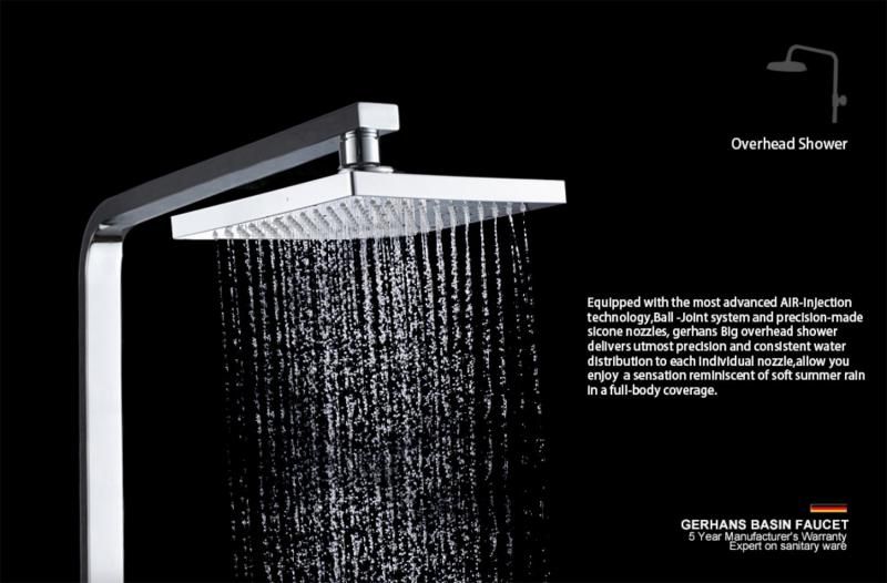 Приобрести gerhans душевая система к14, хром k19014