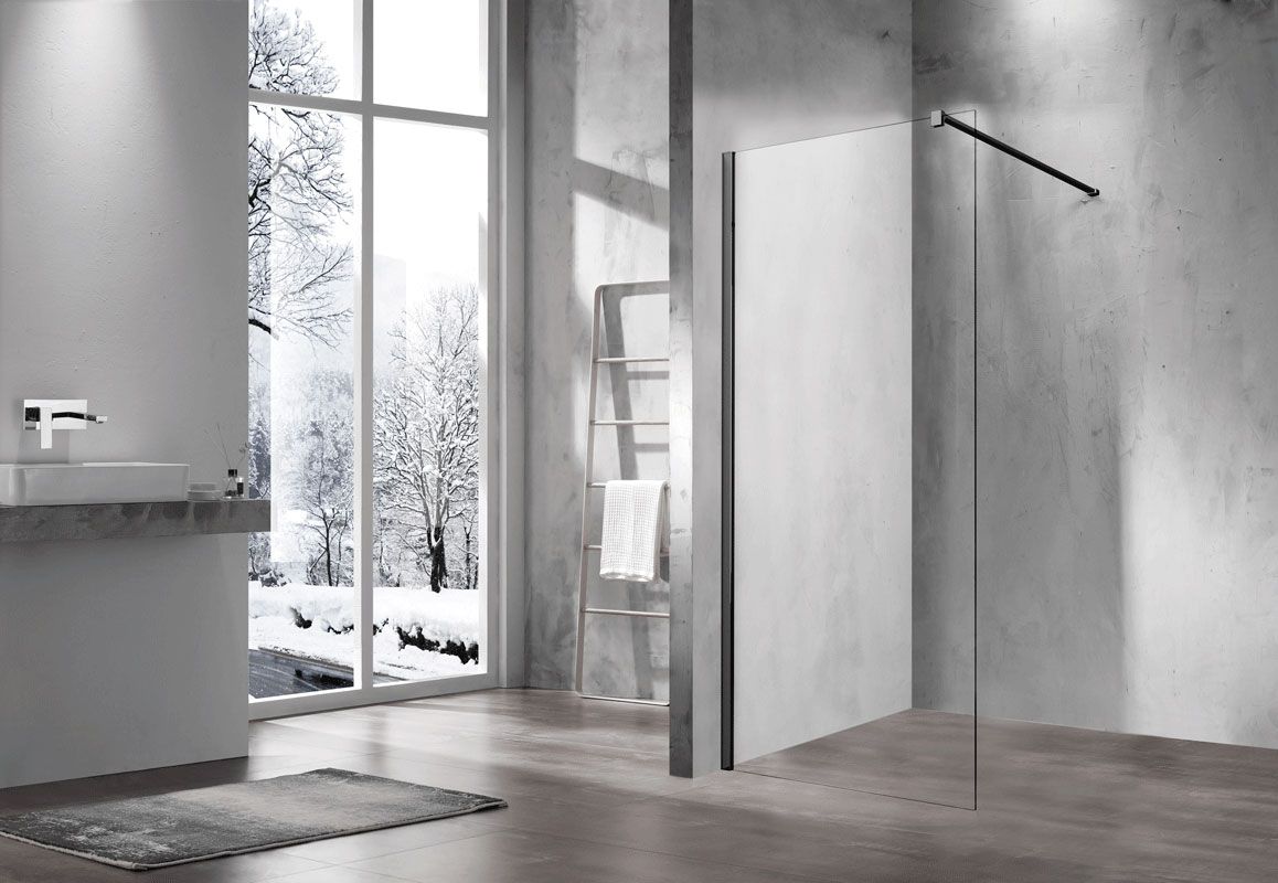 Приобрести vincea душевая перегородка walk-in 110 см, прозрачное, черная vsw-1h110clb