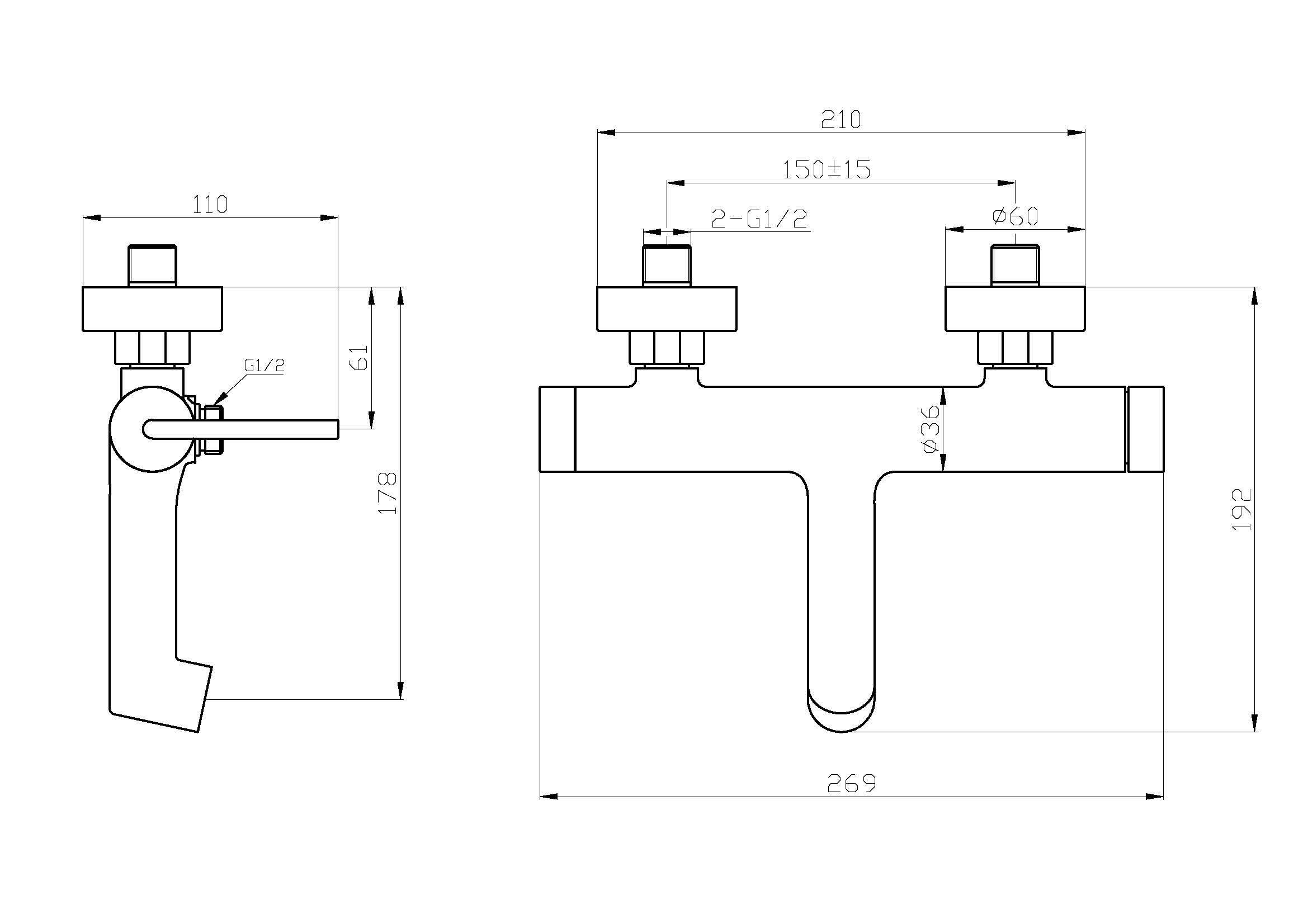 Приобрести belbagno смеситель для ванны acqua, хром acqua-vasm-crm