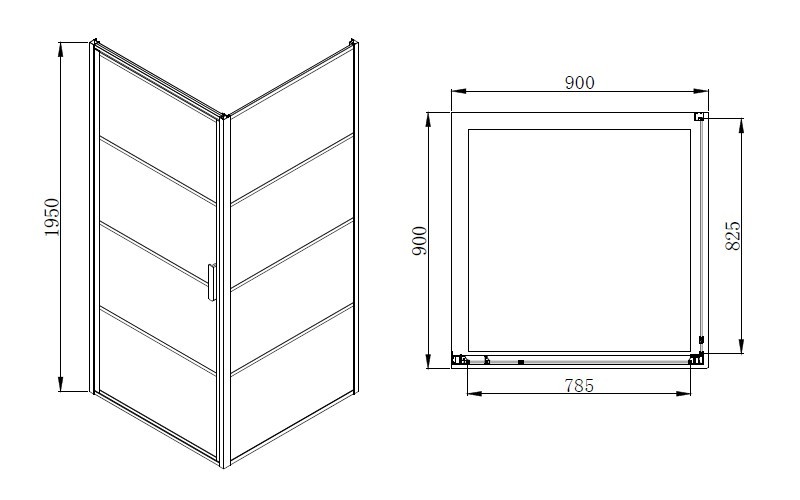 Приобрести az-nag1221 richmond душевое ограждение 900*900*1950, без поддона стекло прозр. 6 мм профиль черный
