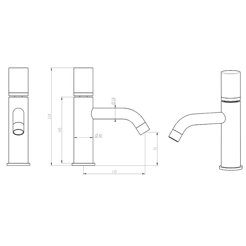 Приобрести boheme смеситель для раковины stick, белый\хром 121-wcr