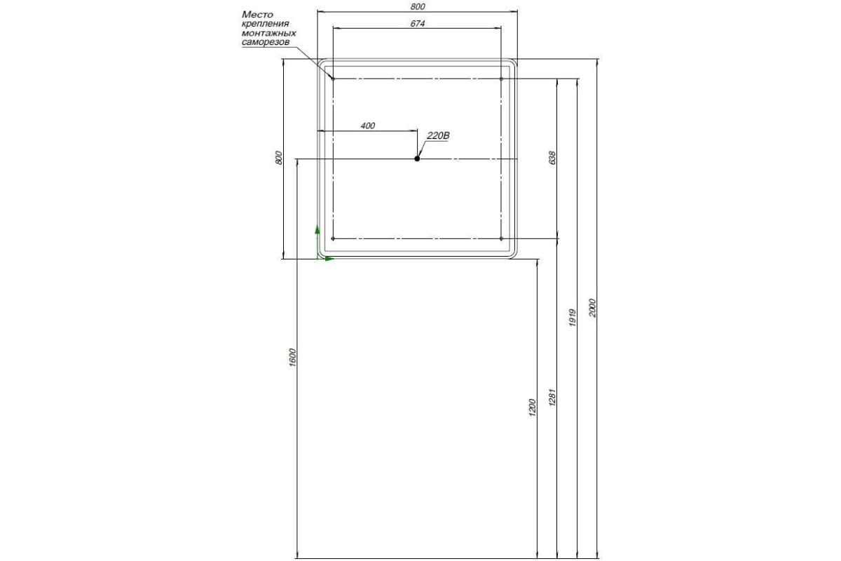 Приобрести aquanet зеркальный шкаф оптима 80 см, с led подсветкой