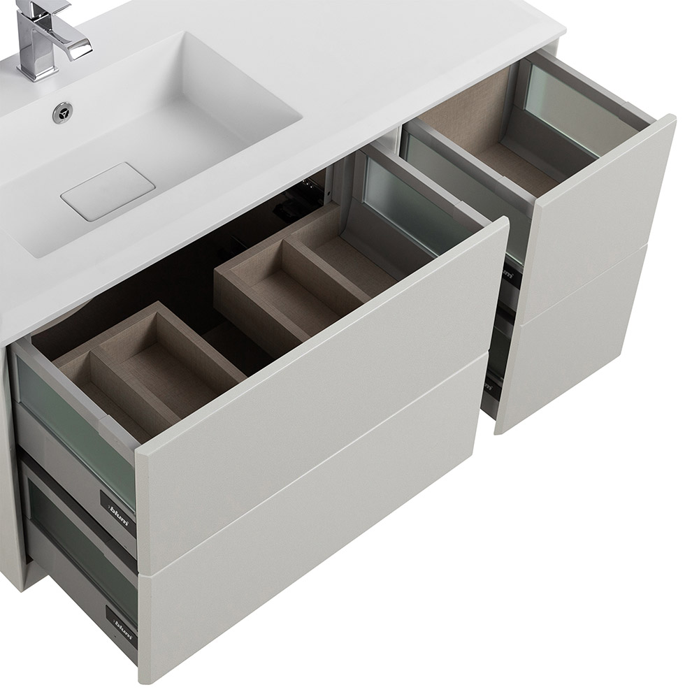 Приобрести cezares тумба подвесная с раковиной bellagio 106 см bianco opaco, левостороняя, белая матовая 54714