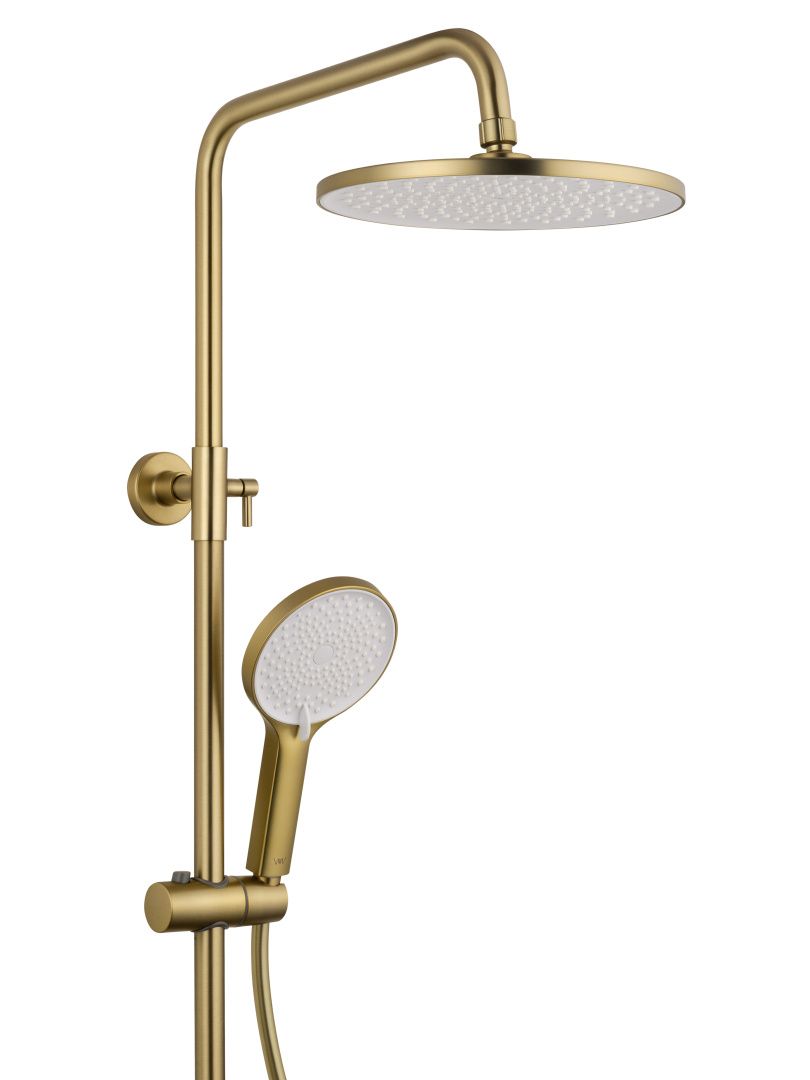 Приобрести душевая система с термостатом wonzon & woghand the one, брашированное золото (ww-b3094-bg)