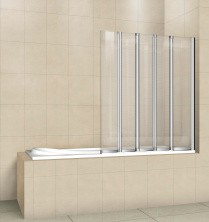 CEZARES Шторка для ванны PRATICO 120х140см PRATICO-V-5-120/140-P-Cr-L