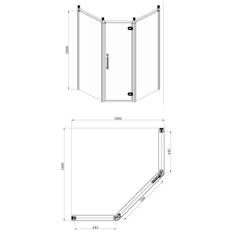 Приобрести душевое ограждение azario ontario az-nbb3231 100x100 см золото, прозрачное