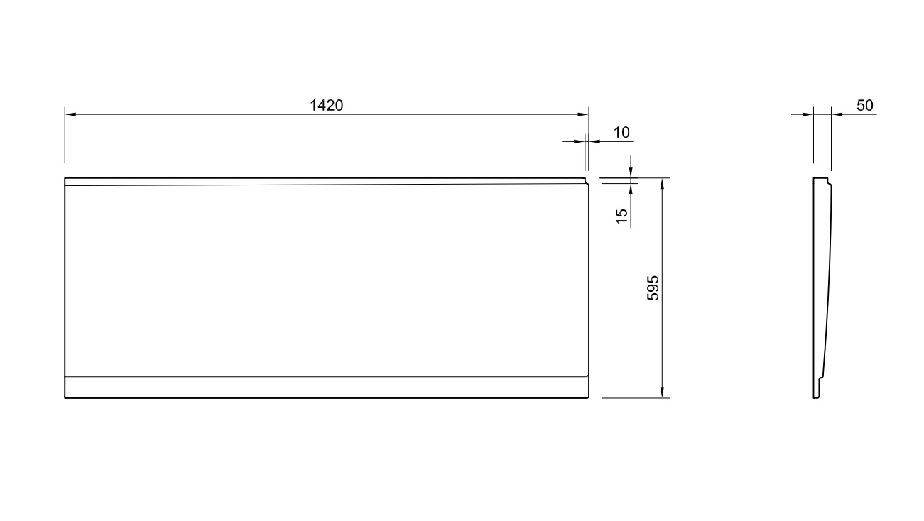 Приобрести cezares торцевая панель для акриловой ванны plane_duo 145 см plane_duo-145-sp-l-w37