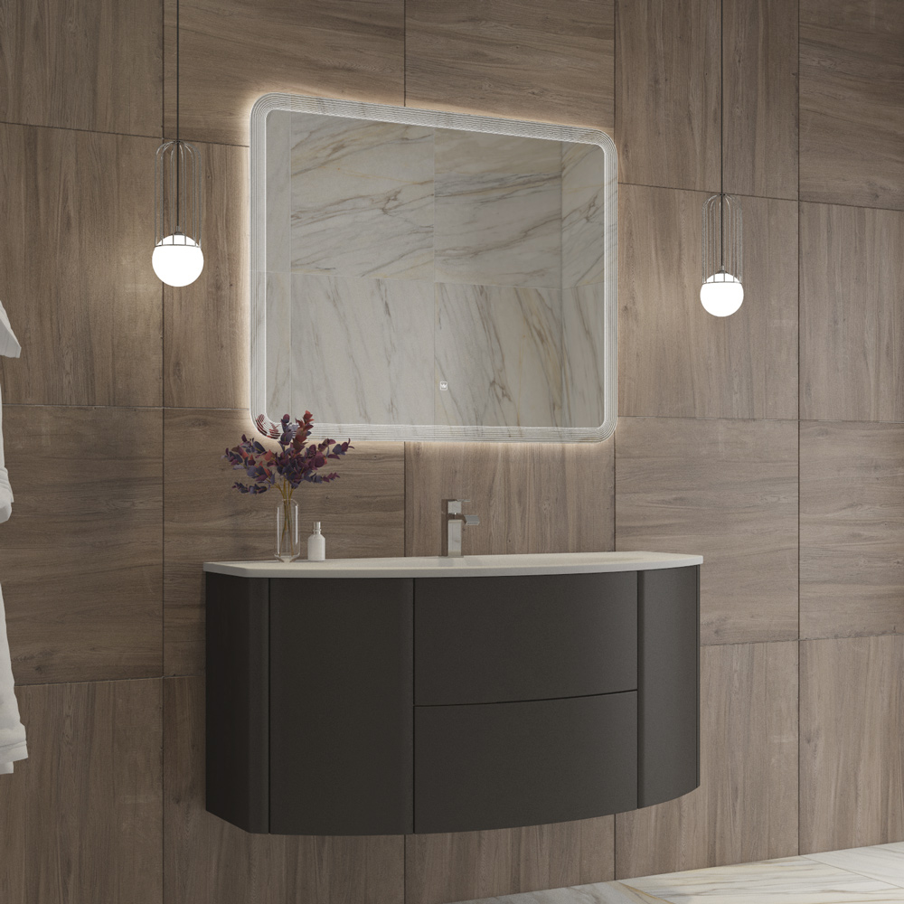 Приобрести cezares зеркало duet 110х800 см. контурная подсветка, сенсорное включение, гравировка czr-spc-duet-1100-800-led-tch