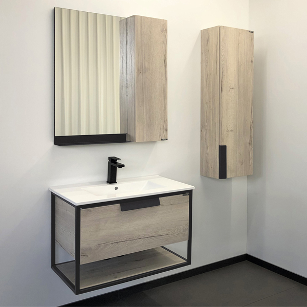 Приобрести сomforty шкаф подвесной бонн 35 графит/дуб дымчатый