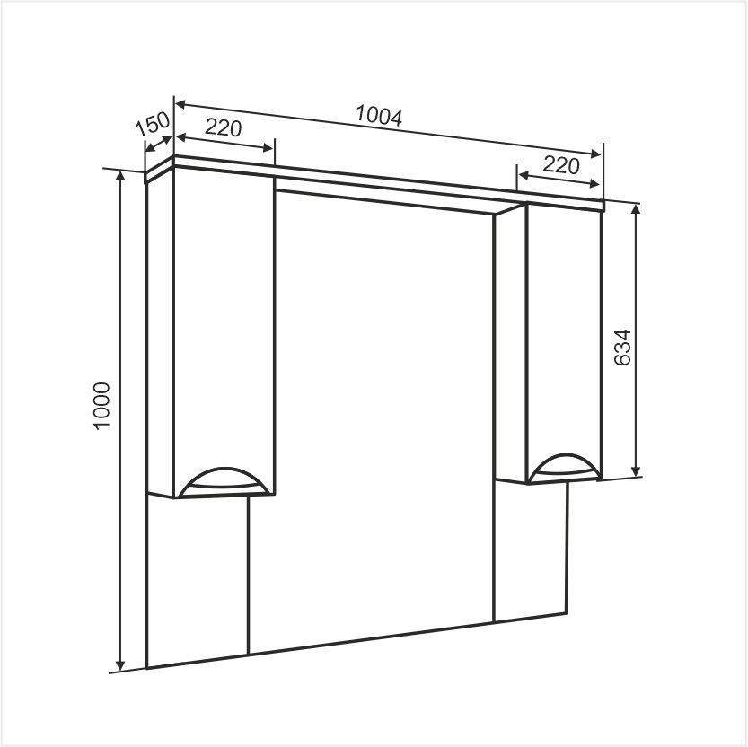 Приобрести aqua de marco зеркало-шкаф eleganse 105 см, белый\хром 1105cele