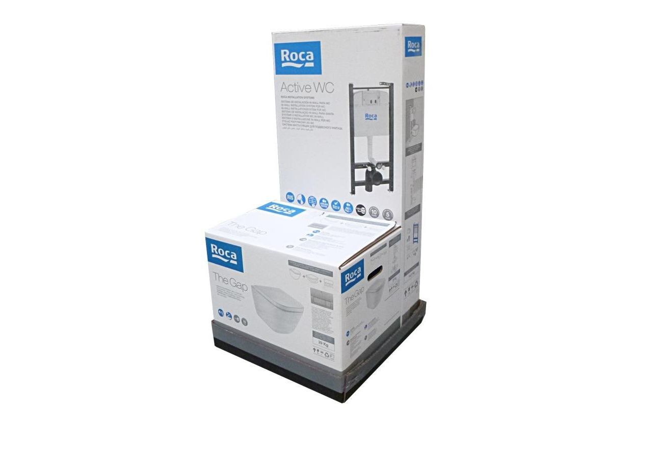 Приобрести инсталляция с подвесным безободковым унитазом roca gap 7.8931.0.410.0