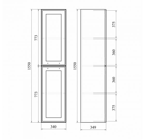 Приобрести mirsant пенал подвесной адель 34 см, белый ут000058166