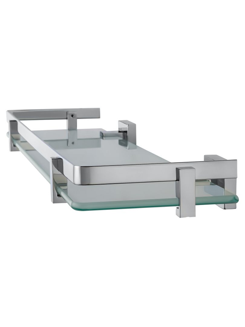 Приобрести стеклянная полка для ванной wonzon & woghand flat, хром (ww-9727)