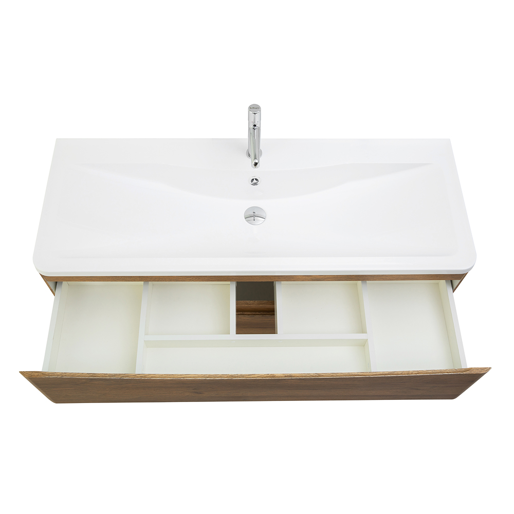 Приобрести belbagno тумба с раковиной acqua 120 см, подвесная rovere rustico, белая раковина