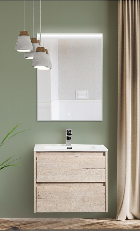 Приобрести тумба подвесная с раковиной belbagno kraft-700-2c-so-rgb 70 см, rovere galifax bianco