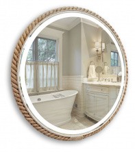 AZARIO зеркало Бригантина D650 декор-канат, сенсор выкл