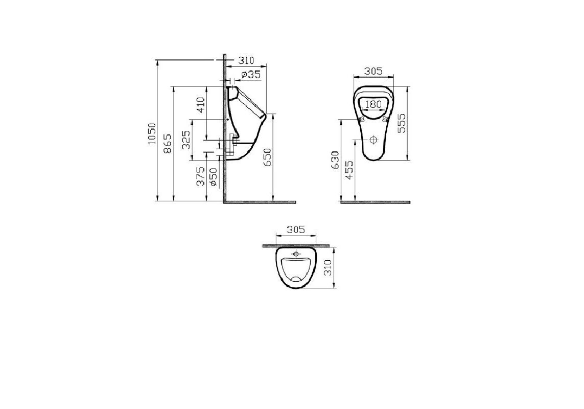 Приобрести писсуар подвесной vitra arkitekt 6201b003-0199