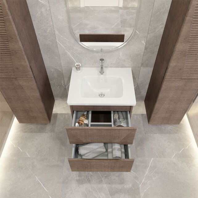 Приобрести caprigo тумба с раковиной modo terza 60 см, мокко