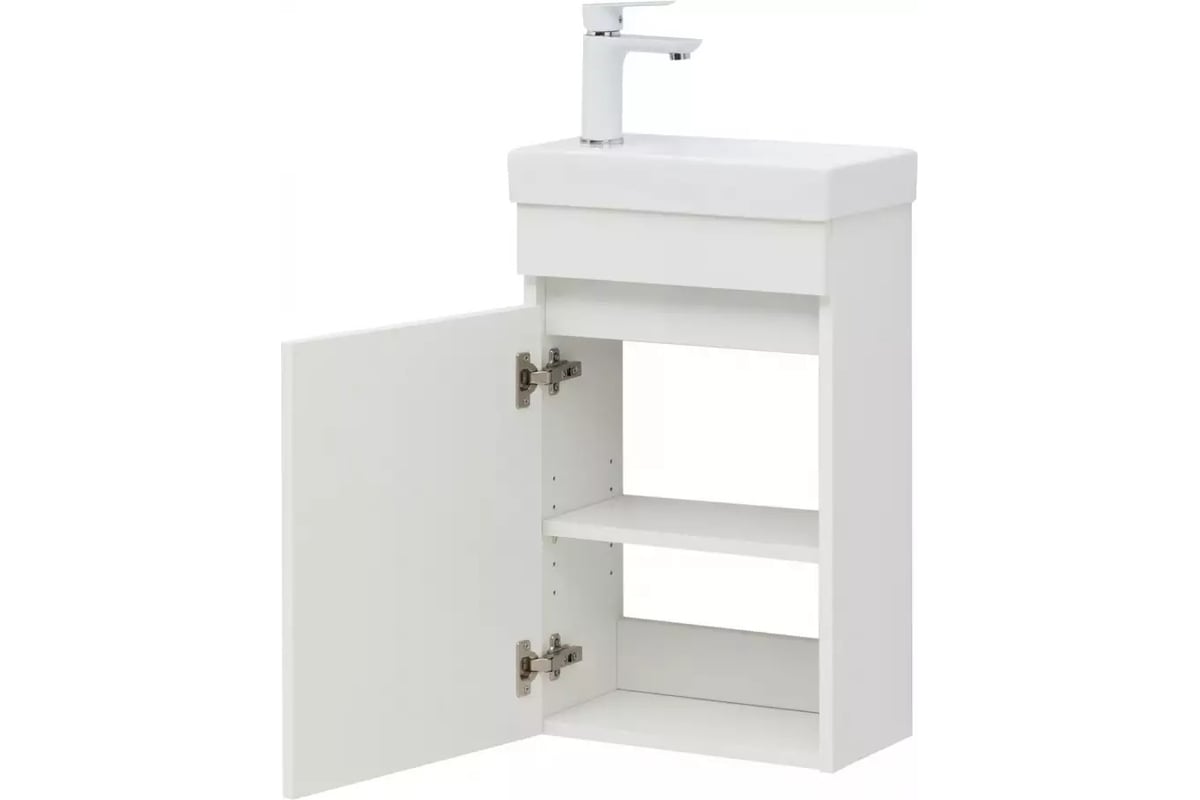 Приобрести aquanet тумба с раковиной вега 40 см, белая