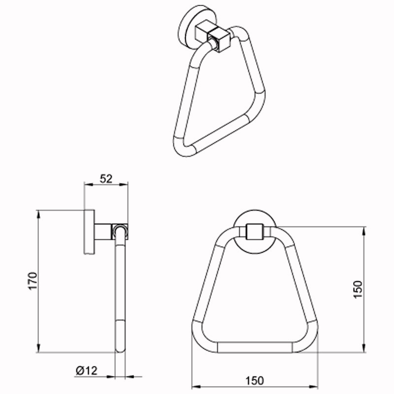 Приобрести azario полотенцедержатель nessy, хром az-73111