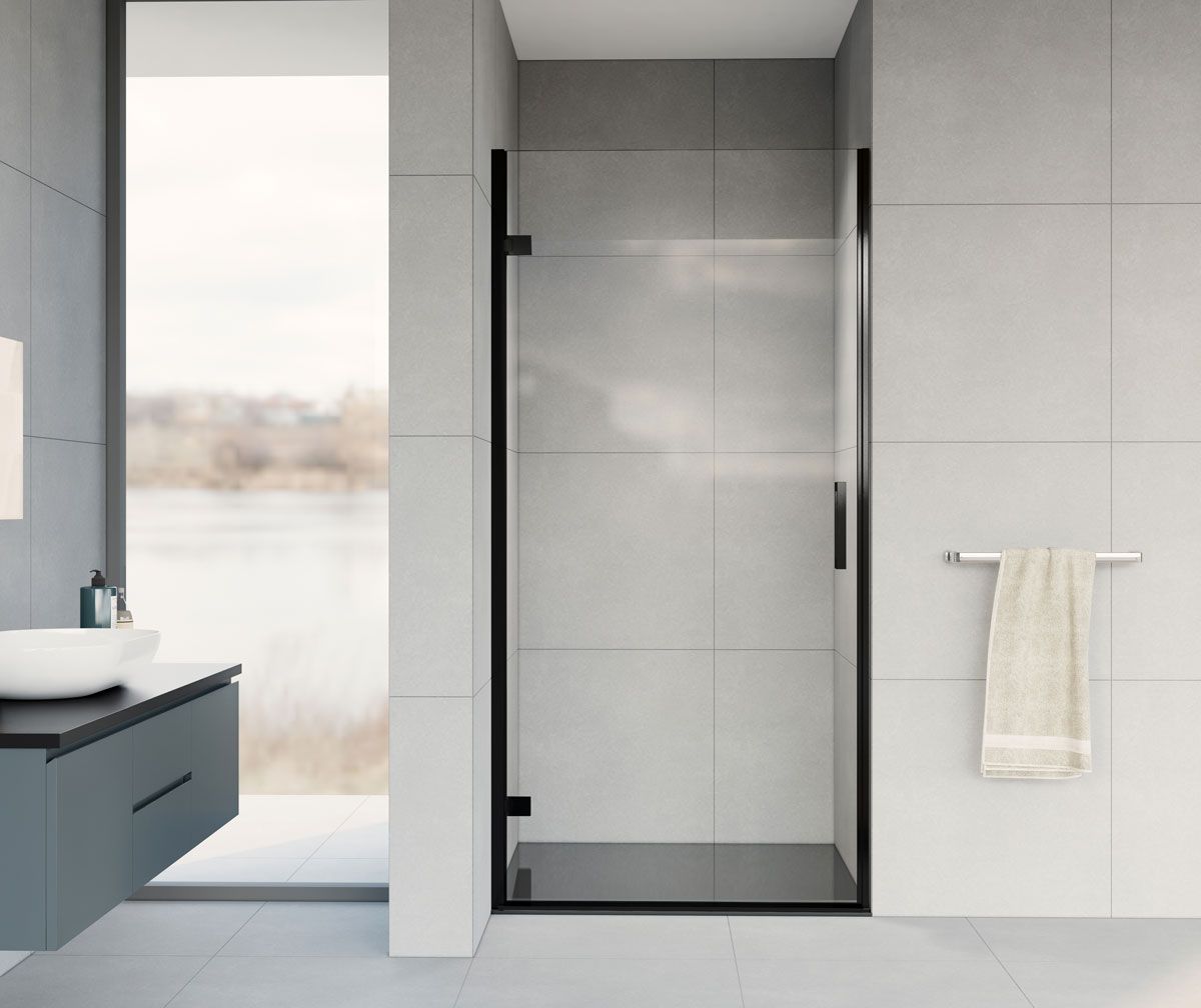 Приобрести vincea душевая дверь flex 90 см, прозрачное, черная vdp-1f900cg