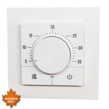 IQWATT Электронный терморегулятор IQ THERMOSTAT Dm white с механическим управлением