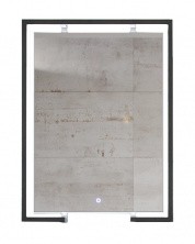 Зеркало Velvex Klaufs Gelou 60 см с подсветкой, сенсорное включение zkGEL.60-21.54, черное