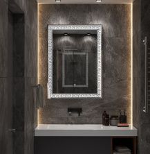 Continent Зеркало с подсветкой Apollo 60х80 см, сенсорный включатель, белое