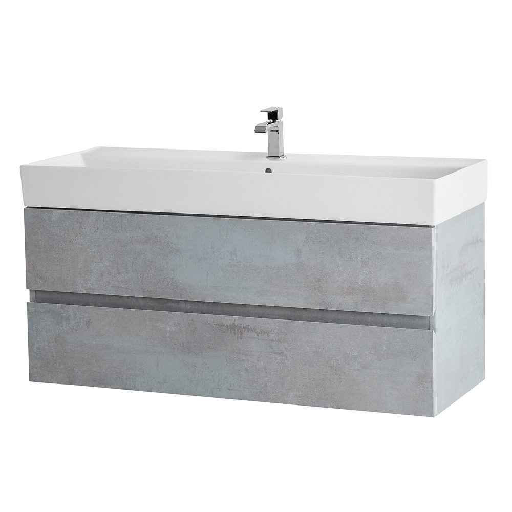 Приобрести cezares тумба подвесная с раковиной molveno 46 120 см beton, бетон molveno 46-120-2c-so-bet