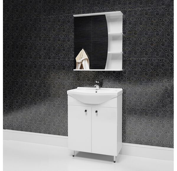 Приобрести mirsant зеркало шкаф фарида парус 20/1 60 см, белое, ут000094826