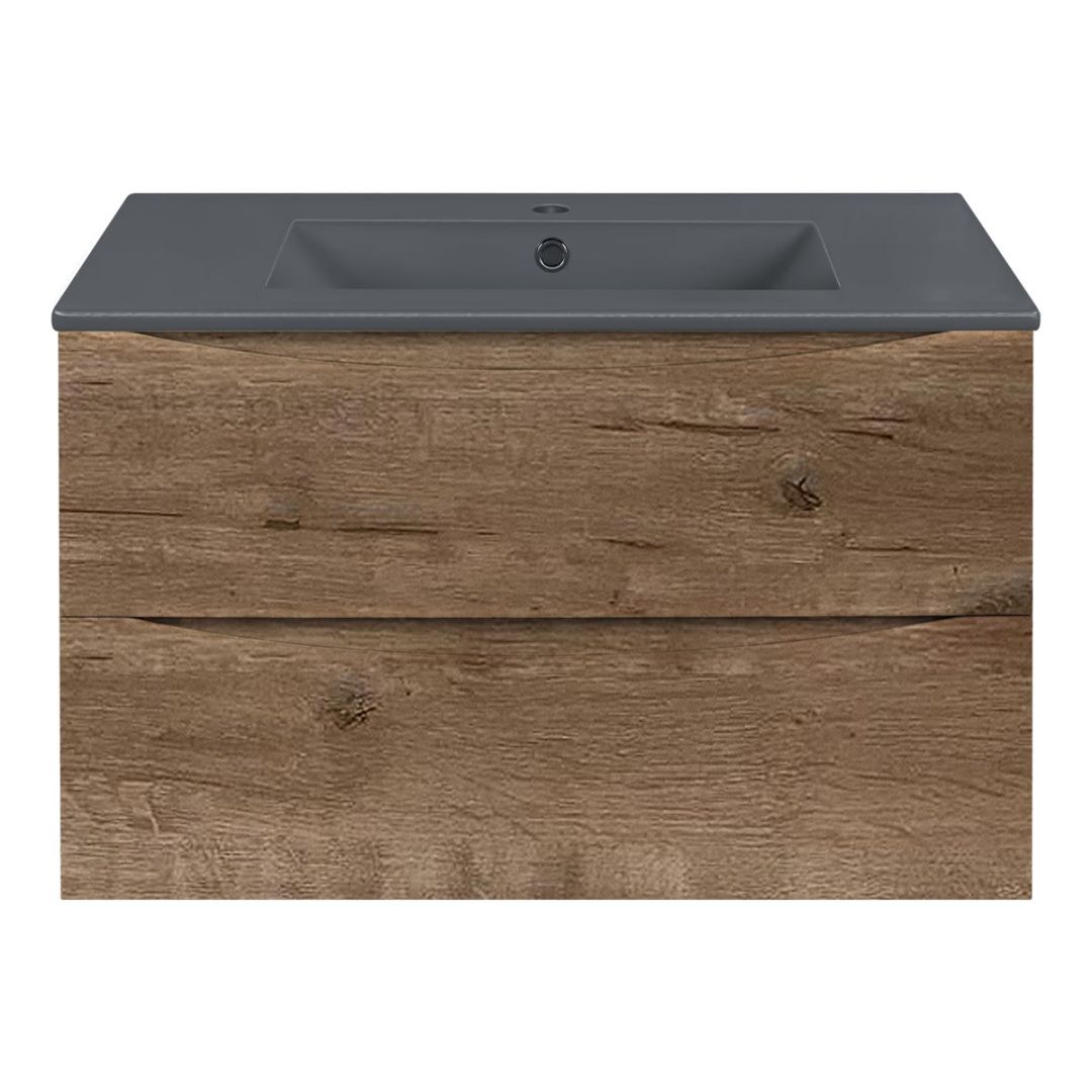 Приобрести vincea тумба подвесная mia 80 см, дуб винтаж с раковиной матовый антрацит vmc-2mc800vo;vbs-13980ma