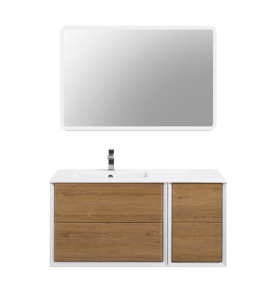 Приобрести cezares тумба подвесная с раковиной bellagio 106 см rovere tabacco, левостороняя, дерево 54716