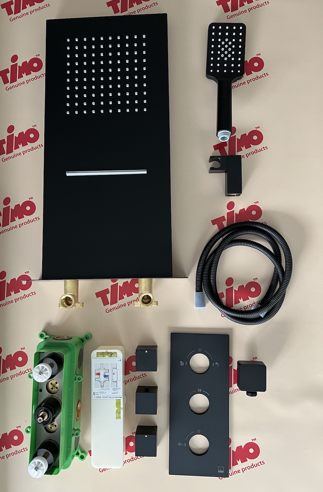 Приобрести душевая система встроенная с термостатом timo petruma sx-5039/03sm черный