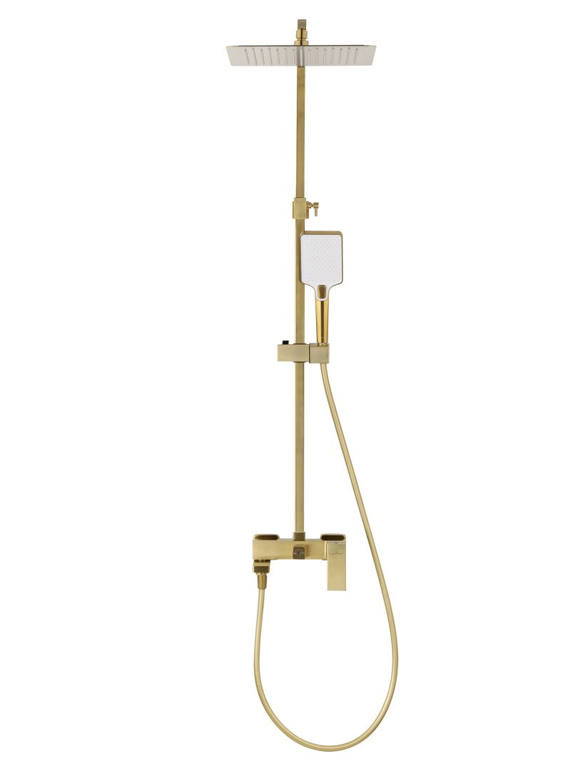 Приобрести душевая система wonzon & woghand cube, брашированное золото (ww-88739016-bg)