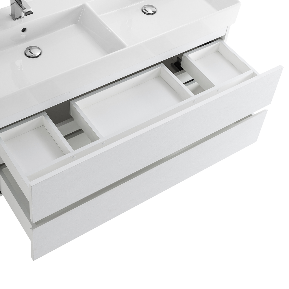 Приобрести cezares тумба подвесная с раковиной molveno 46 120 см bianco ghiaccio, белая molveno 46-120-2c-so-2-bg