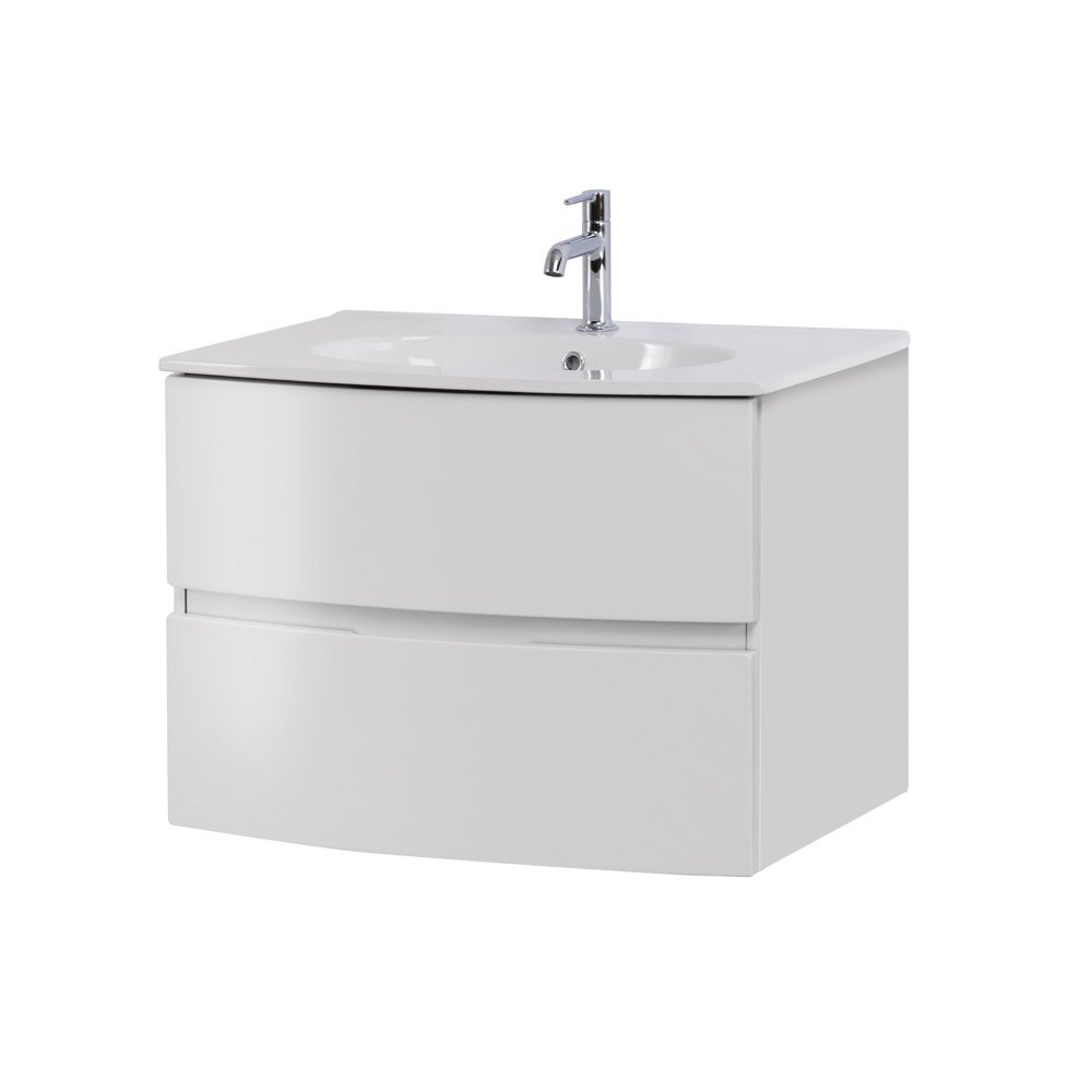 Приобрести cezares тумба подвесная с раковиной elettra 75 см bianco opaco, белая 55521