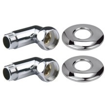 Комплект углового соединение Point для полотенцесушителя 1"х3/4" г/ш, хром PN00006