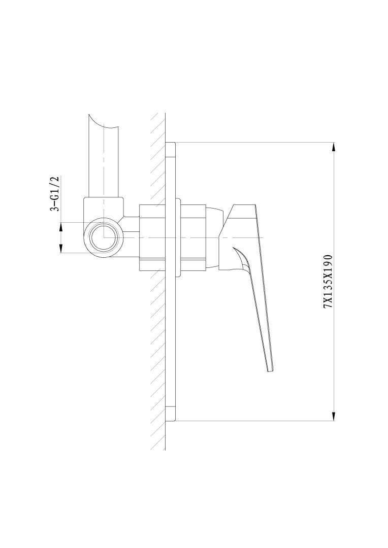 Приобрести смеситель для душа встраиваемый wonzon & woghand athens, хром (ww-084700-cr)