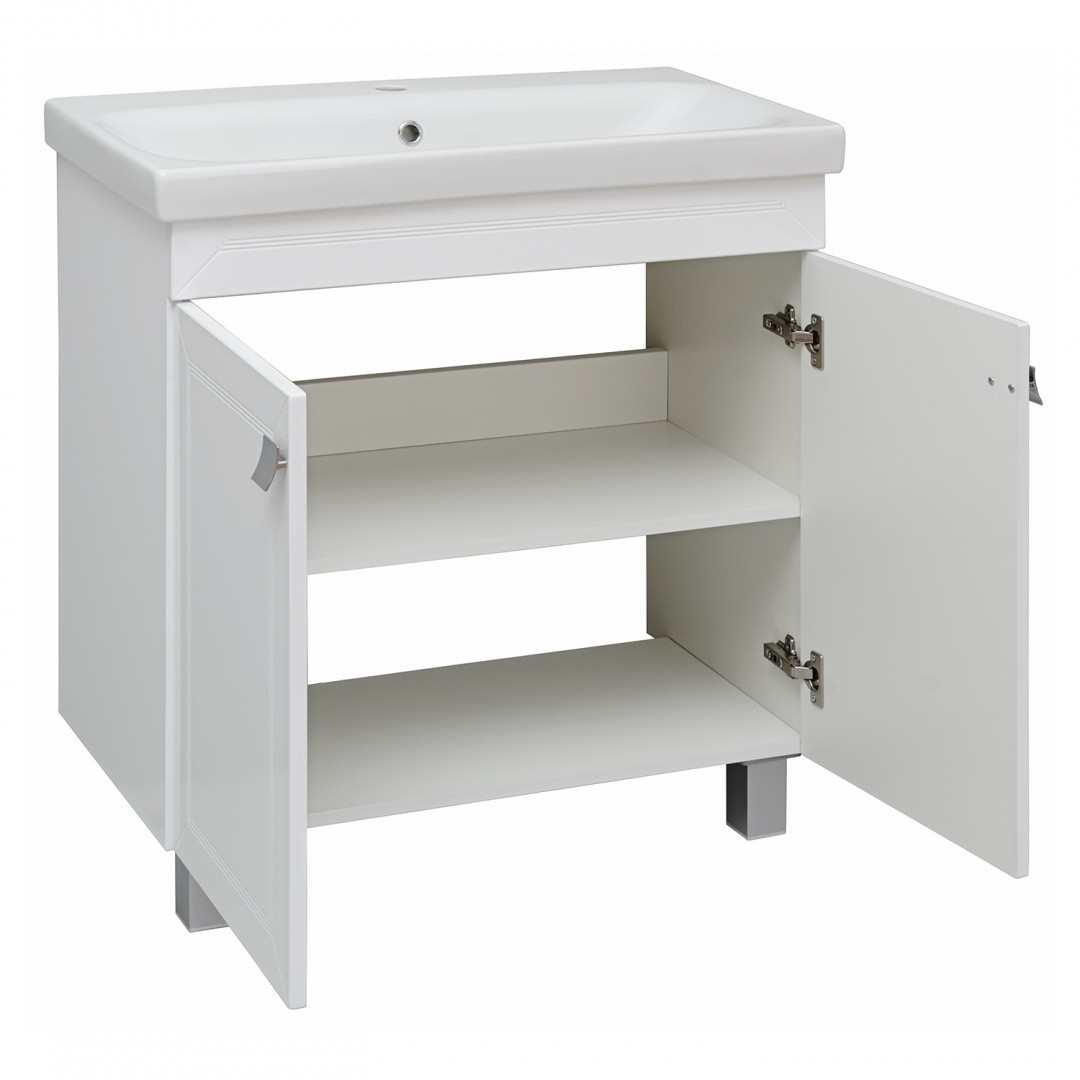 Приобрести aqua de marco тумба напольная с раковиной ostin 80см. 2 двери