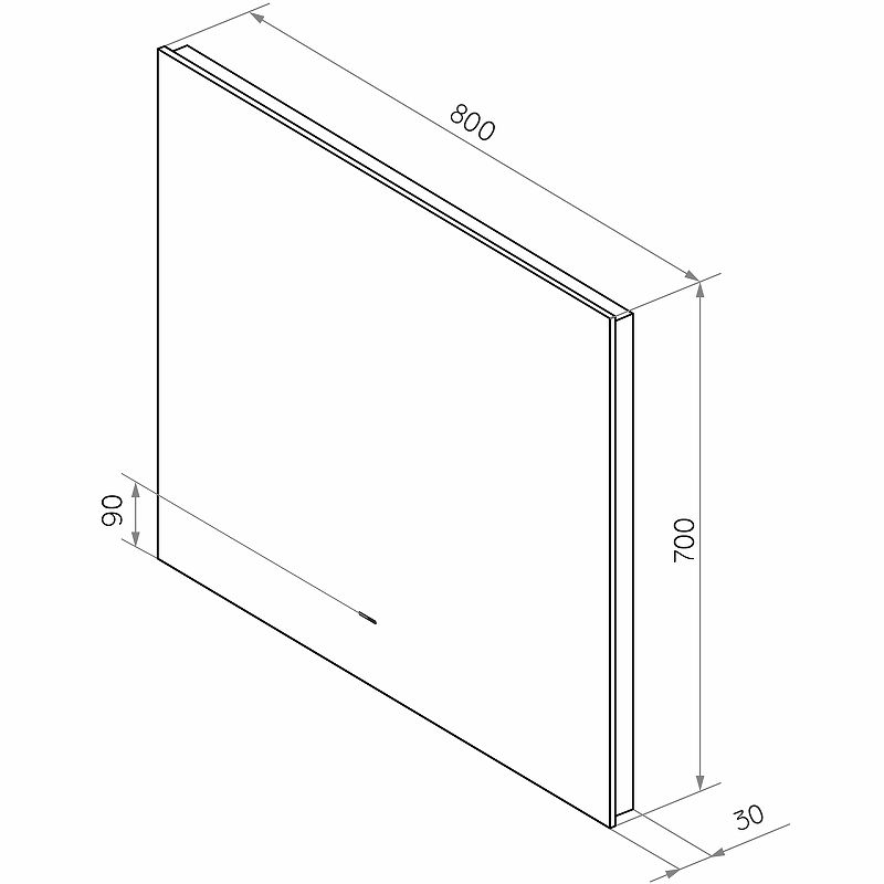 Приобрести continent зеркало с подсветкой trezhe 80х70 см, бесконтактный включатель, белое