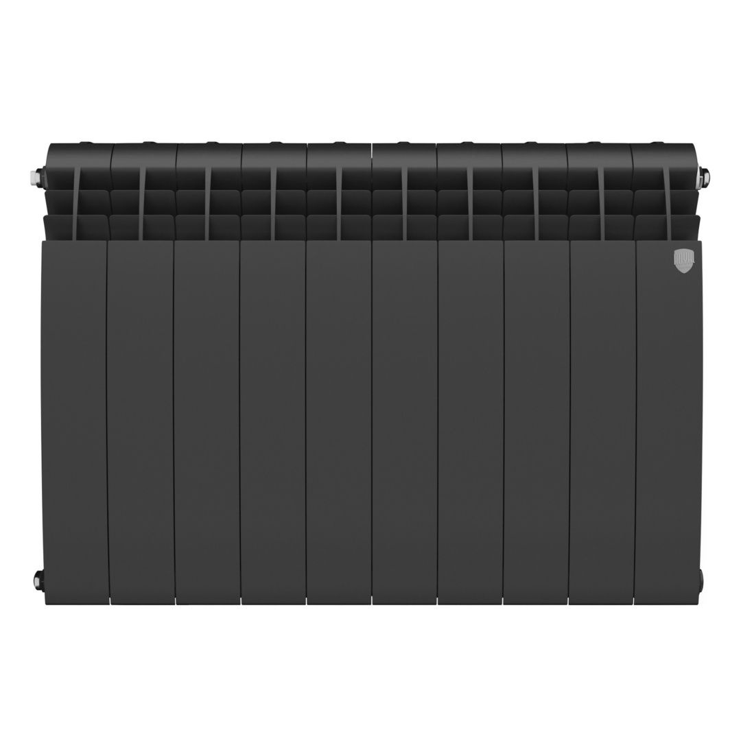 Приобрести royal thermo радиатор биметаллический biliner 500 /noir sable ( черный графит ) - 6 секц.