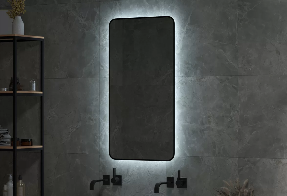 Приобрести continent зеркало с подсветкой torry 60х100 см, черное